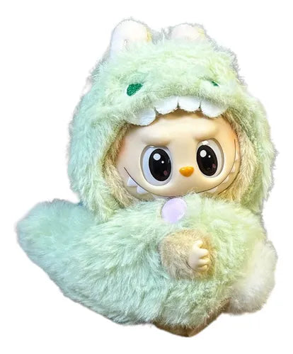 Traje de dinosaurio verde para labubu 💚
