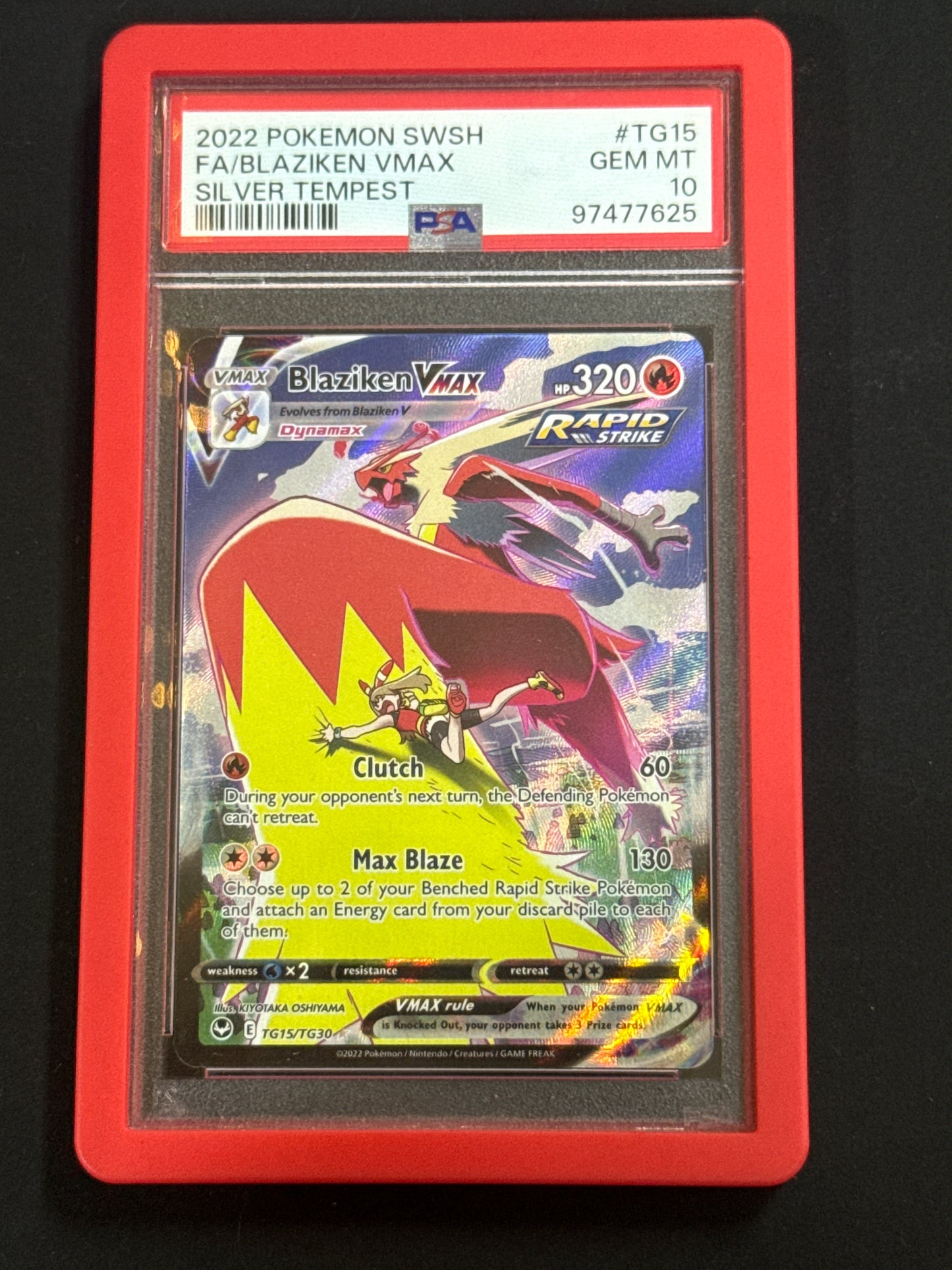 PSA 10 Blaziken VMAX - SWSH12: Silver Tempest Trainer Gallery (SWSH12: TG)