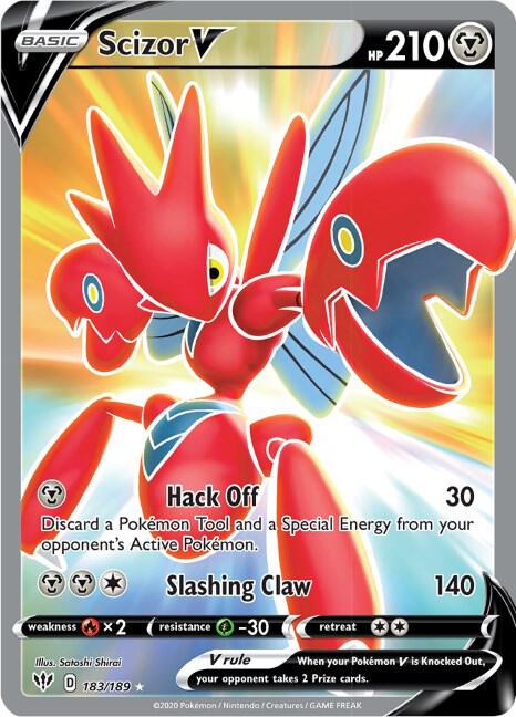 Scizor V (Full Art) - SWSH03: Darkness Ablaze (SWSH03)