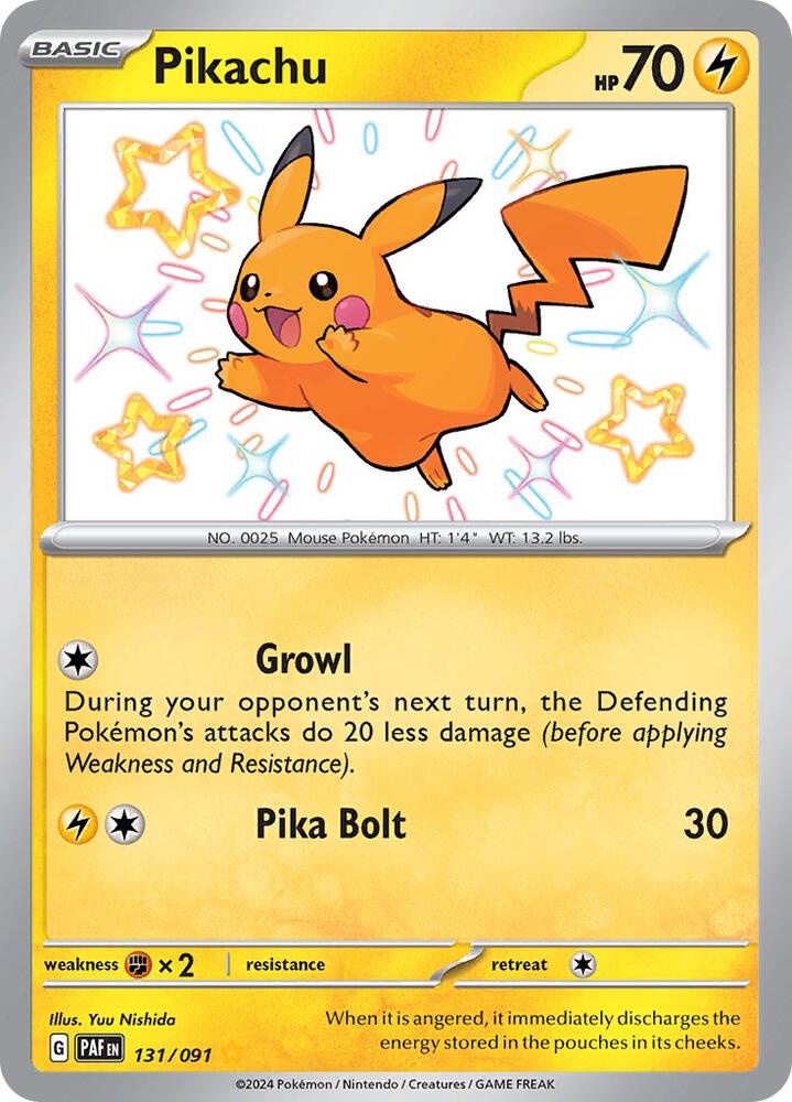 Pikachu (español) - 131/091 - SV: Paldean Fates