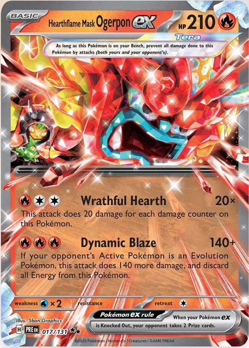 Hearthflame Mask Ogerpon ex - 017/131 - SV: Prismatic Evolutions (PRE)