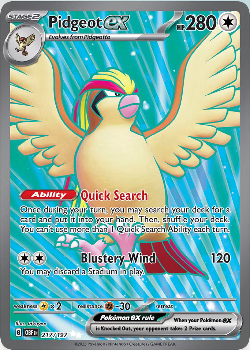 Pidgeot ex - 217/197 - SV03: Obsidian Flames (OBF) SV03: Obsidian Flames