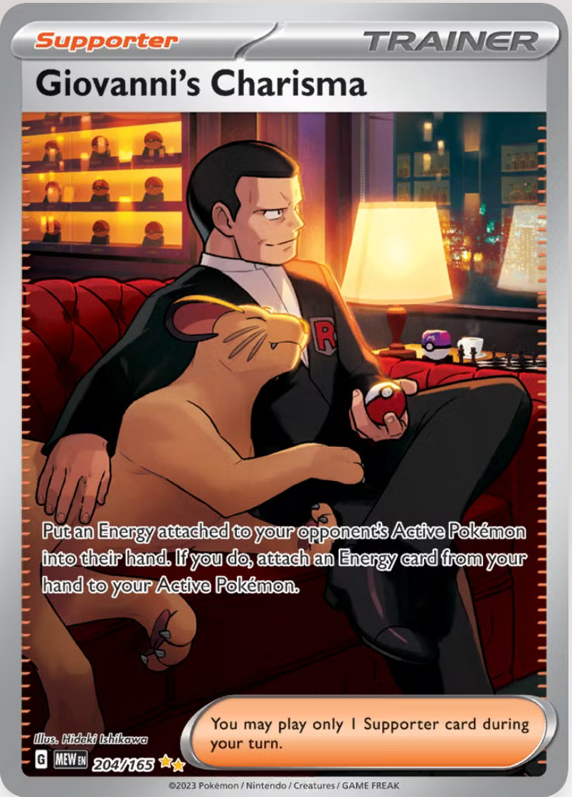 Giovanni's Charisma - 204/165 - SV: Scarlet & Violet 151 (MEW)