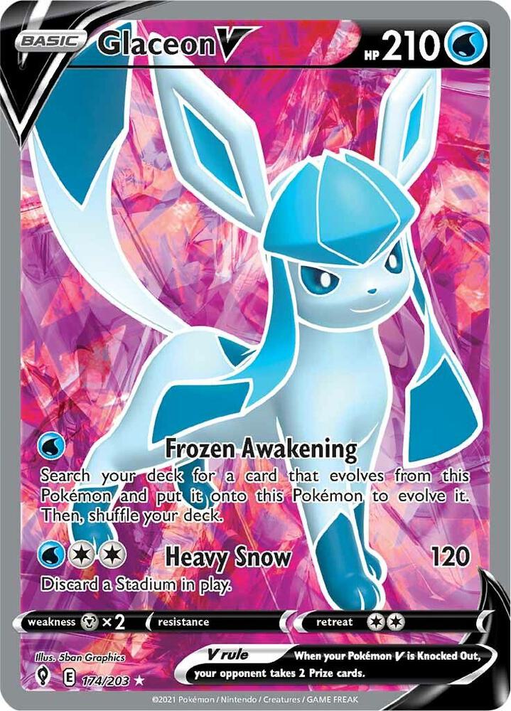 Glaceon V (Full Art) - SWSH07: Evolving Skies (SWSH07)(español)
