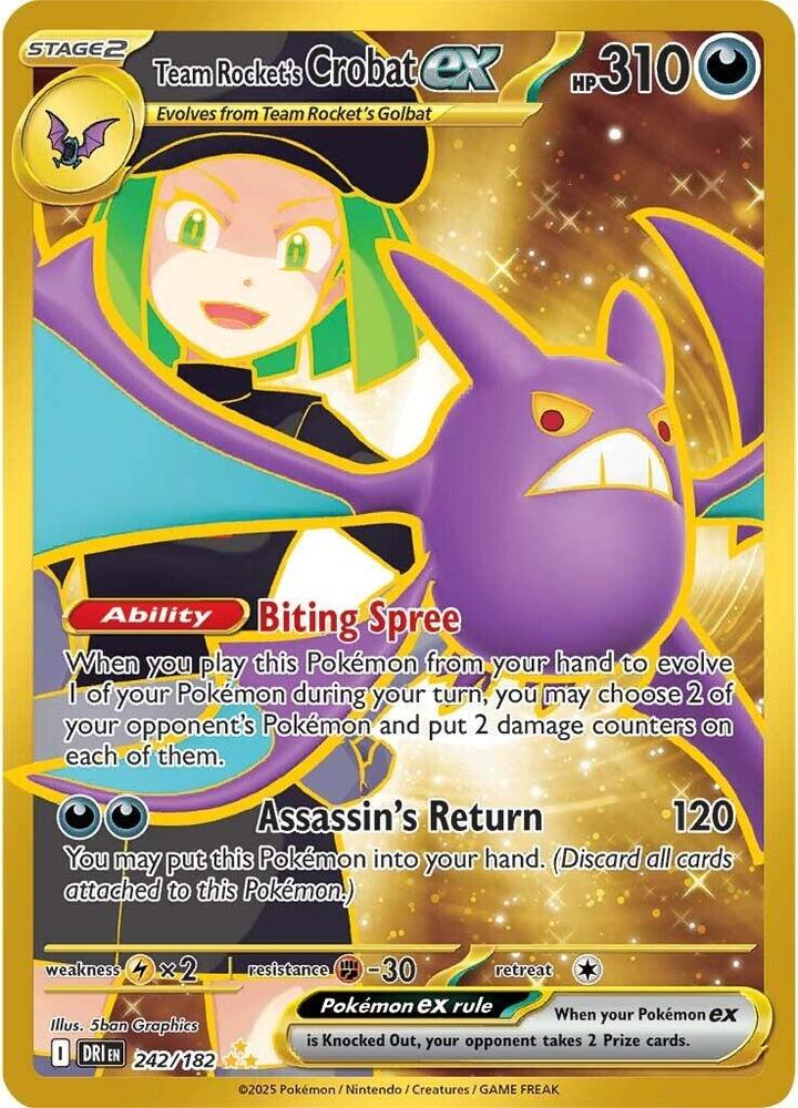 Team Rocket's Crobat ex - 242/182 - SV10: Destined Rivals (DRI)