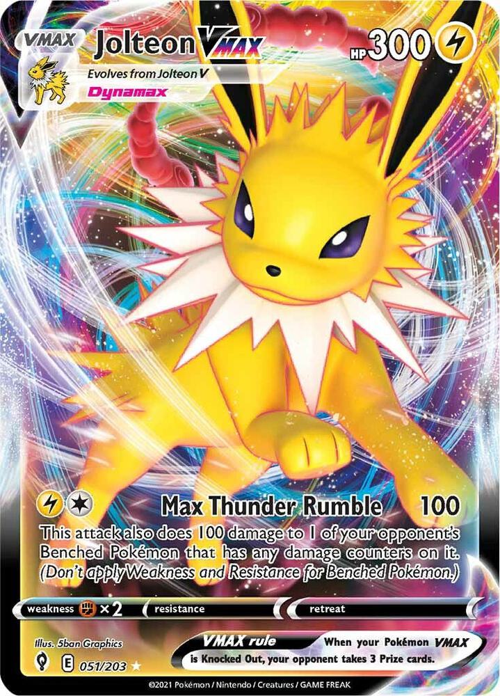 Jolteon VMAX - SWSH07: Evolving Skies (SWSH07)