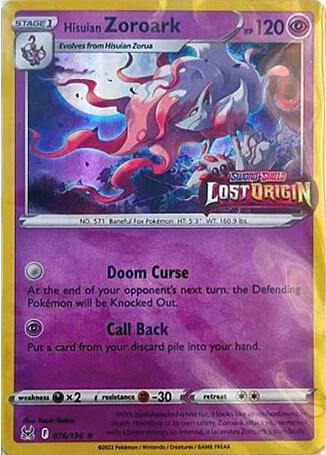Hisuian Zoroark - 076/196 (Lost Origin Stamped) - Miscellaneous Cards & Products (MCAP)sellada