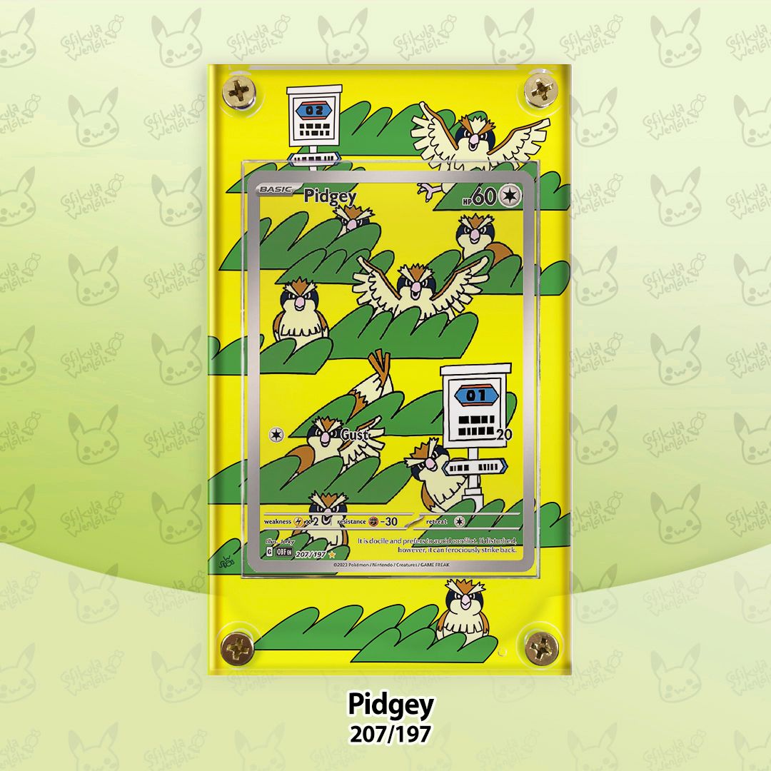 Acrílico + Carta de Pidgey español