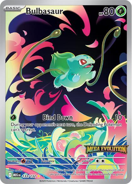 Bulbasaur - 133/132 (Mega Evolution Stamped) - Miscellaneous Cards & Products (MCAP)selladas