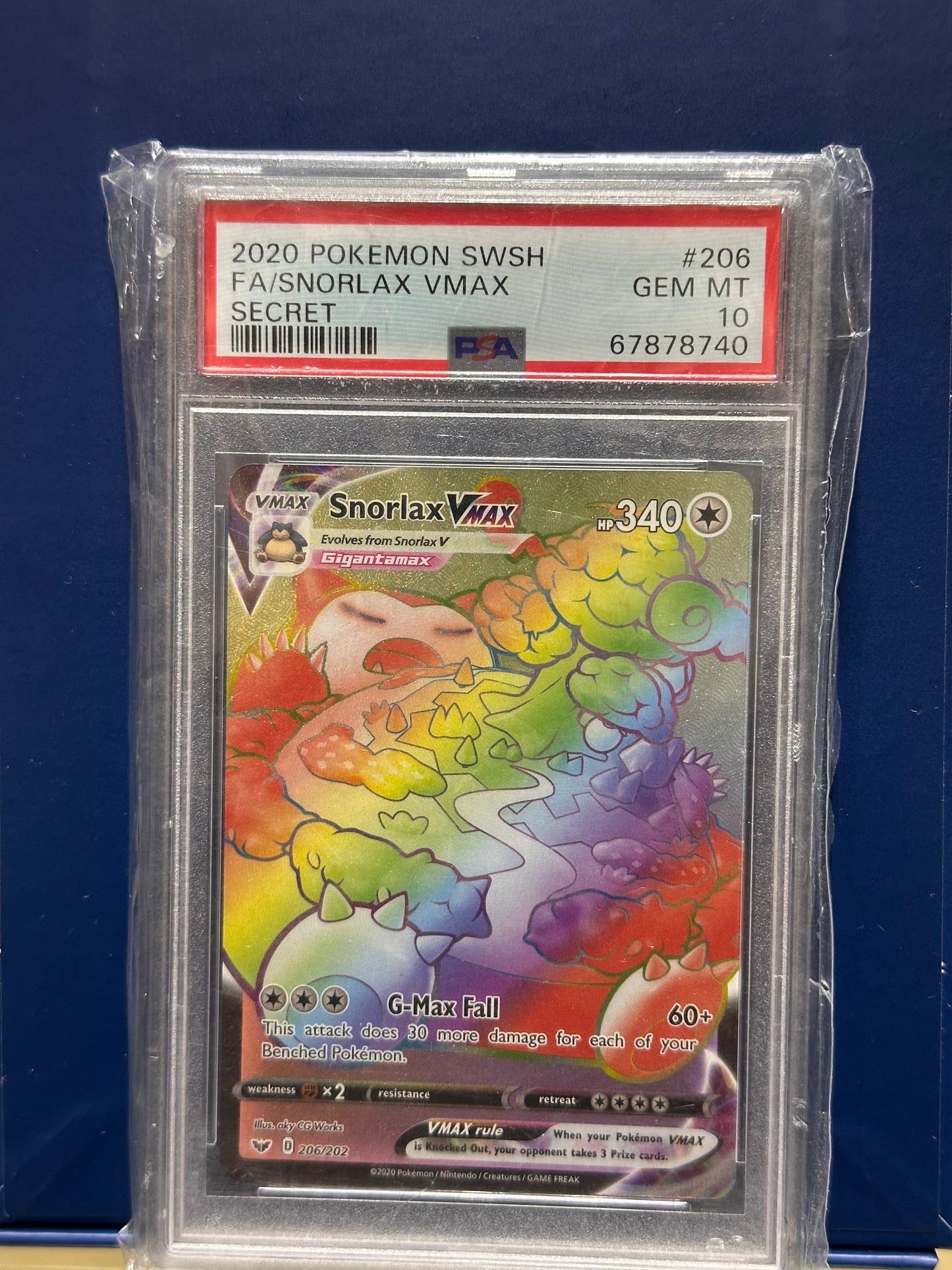 Snorlax vmax PSA 10