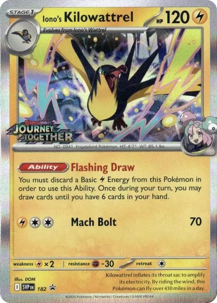 Iono's Kilowattrel - 182 (Prerelease) - SV: Scarlet & Violet Promo Cards (SVP)spñ