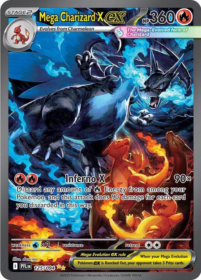 Mega Charizard X ex - 125/094 - ME02: Phantasmal Flames (PFL)Español