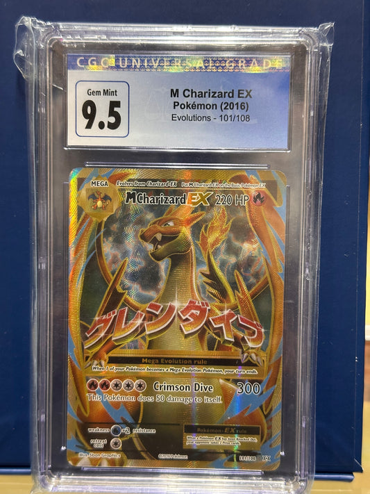 M Charizard EX #101 Pokemon Evolutions CGC 9.5