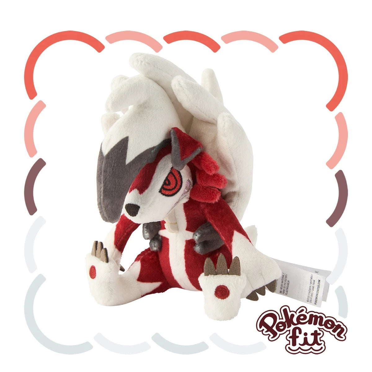 Lycanroc Forma Medianoche peluche fit Pokémon center