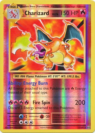 Charizard - 11/108 - Rare Reverse Holo XY: Evolutions Reverse Holo Singles