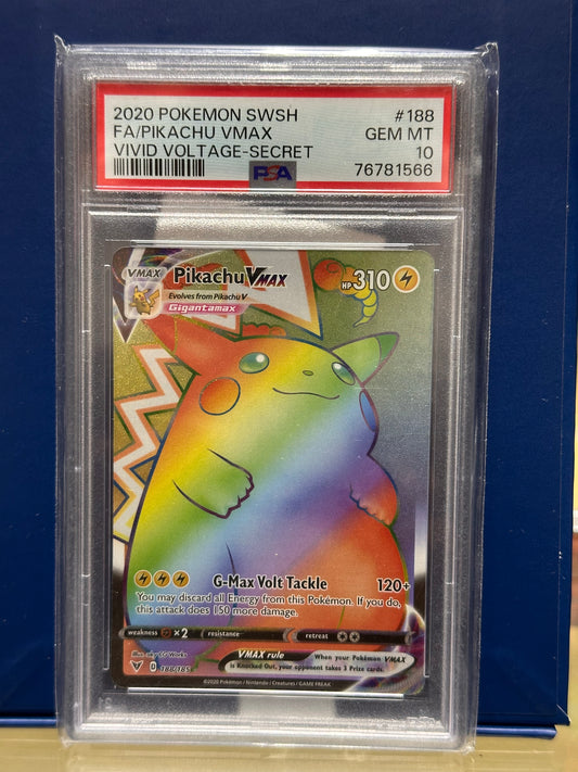 Pikachu VMAX #188 Pokemon Vivid Voltage PSA 10