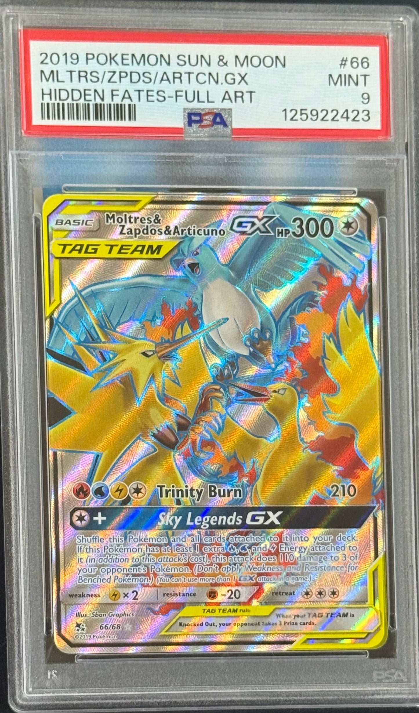 Moltres & Zapdos & Articuno GX (Full Art) - Hidden Fates (HIF)