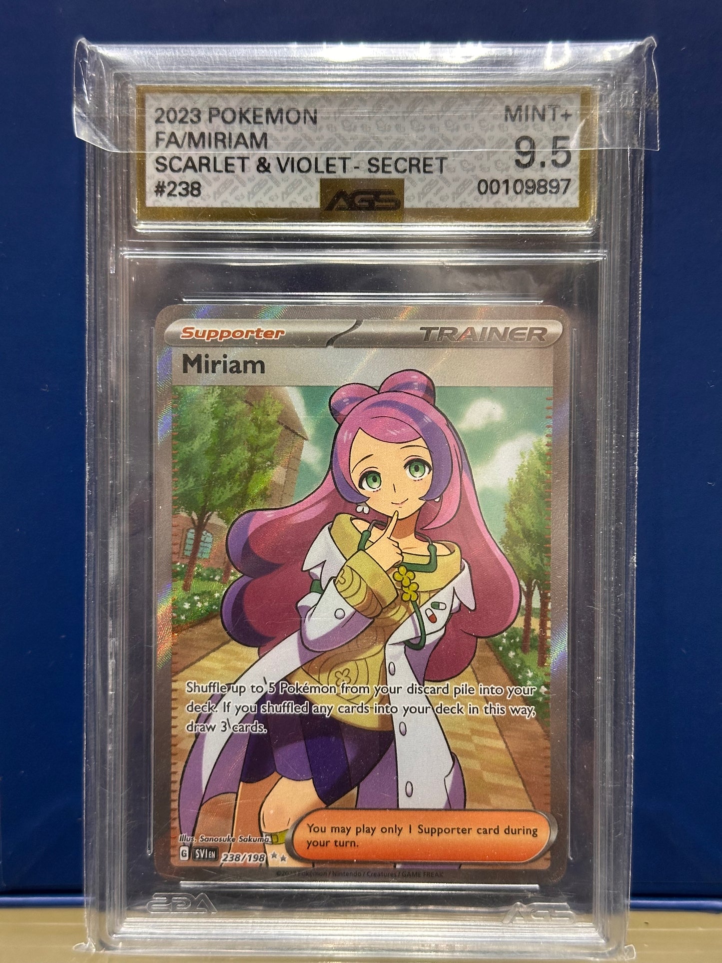 Miriam #238 Pokemon Scarlet & Violet AGS 9.5 mint+