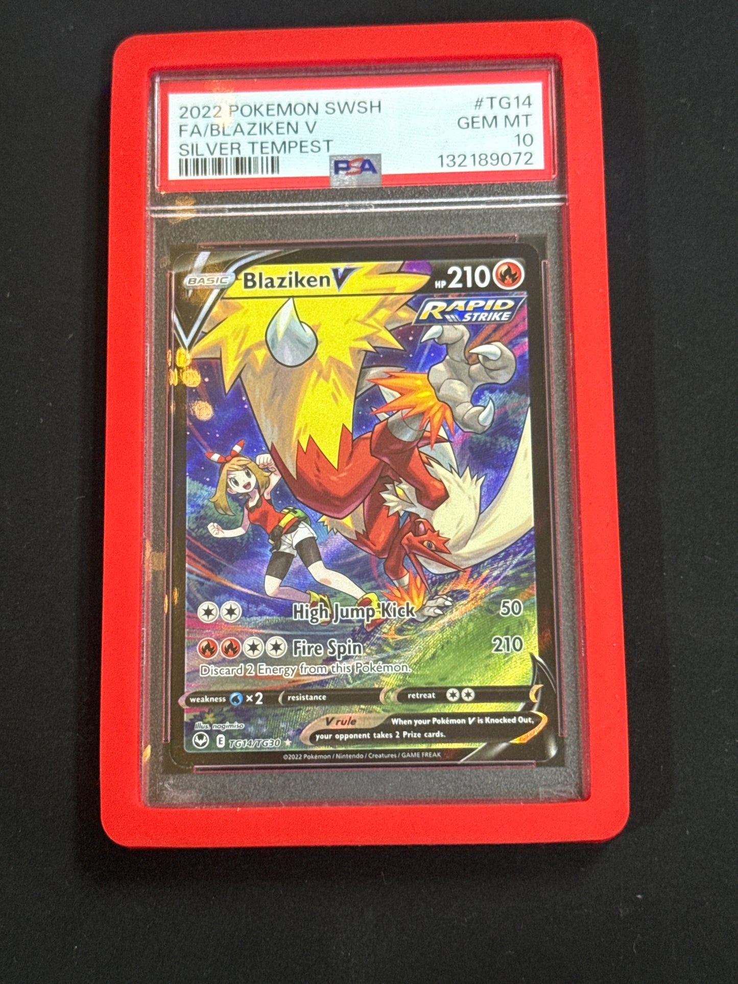 PSA 10 Blaziken V - SWSH12: Silver Tempest Trainer Gallery (SWSH12: TG)
