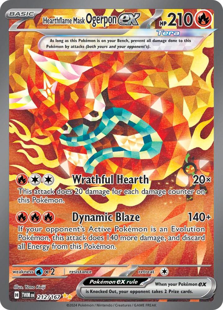 Hearthflame Mask Ogerpon ex - 212/167 - SV06: Twilight Masquerade (TWM) español