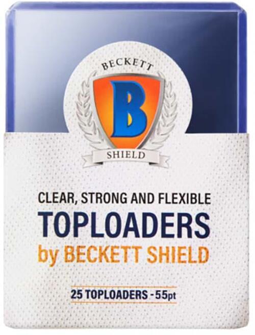 Beckett Shield Standard Size Card 55PT Toploader (25 Pack) - Beckett Shield