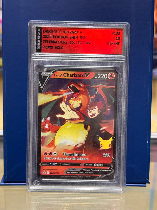 Lance's Charizard V #SWSH133 Pokemon Celebrations GOG 10