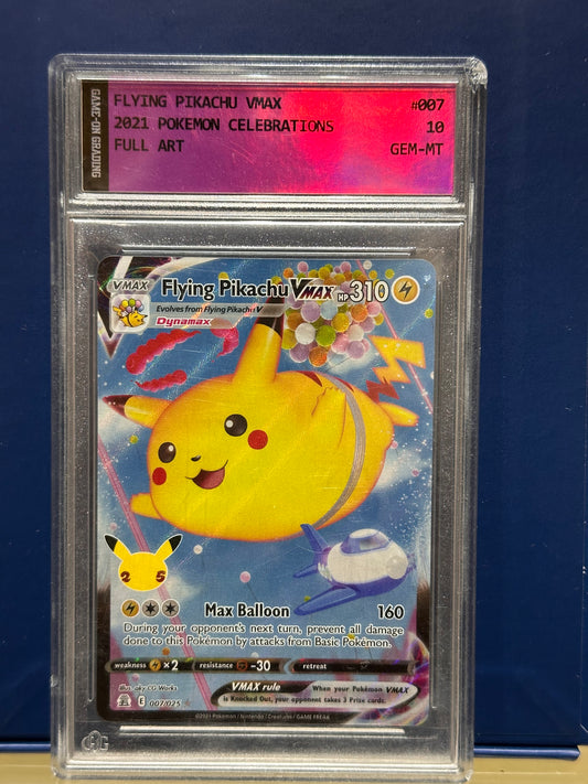 Flying Pikachu VMAX #7 Pokemon Celebrations GOG 10