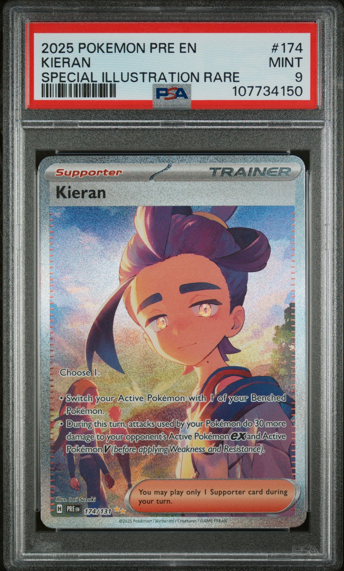 PSA 9 Kieran - 174/131 - SV: Prismatic Evolutions (PRE)