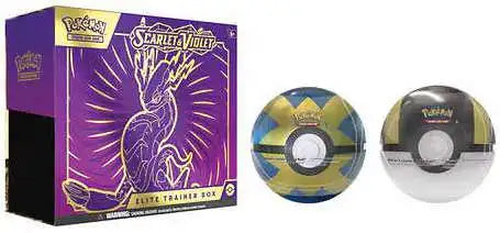 Pokemon Scarlet & Violet Miraidon Elite Trainer Box with 2 Poke Balls Set
