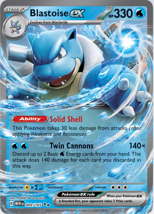 Blastoise ex - 009/165 - SV: Scarlet & Violet 151 (MEW)