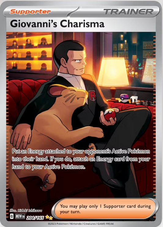 Giovanni's Charisma - 204/165 - SV: Scarlet & Violet 151 (MEW)