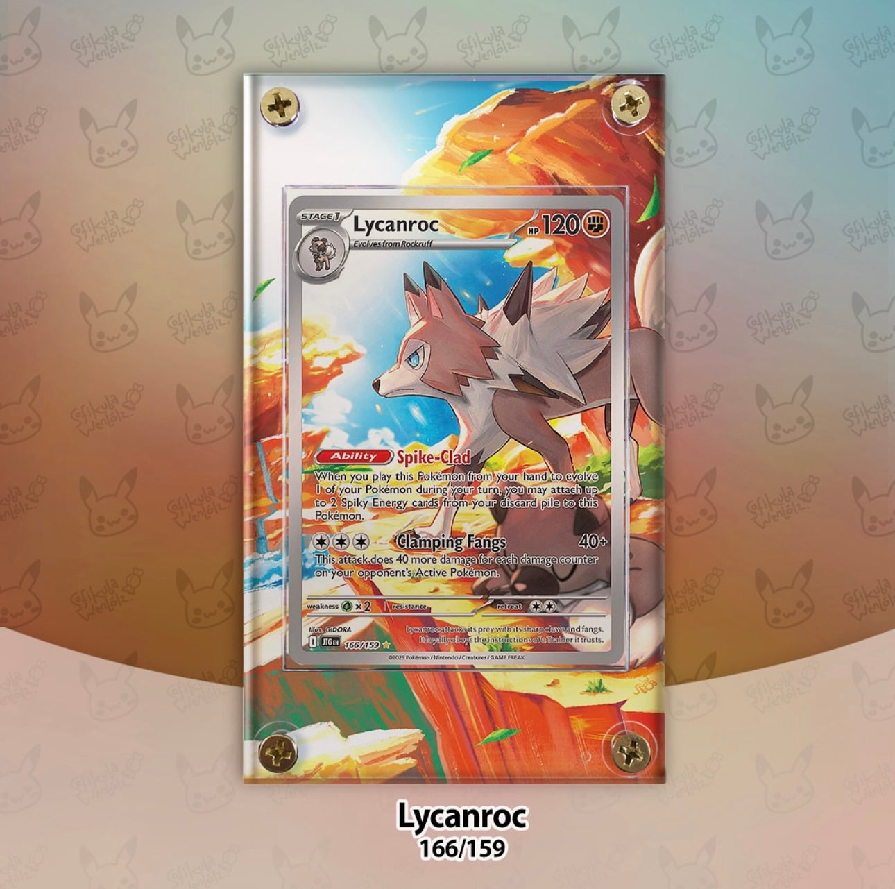 Acrílico + Carta de Lycanroc