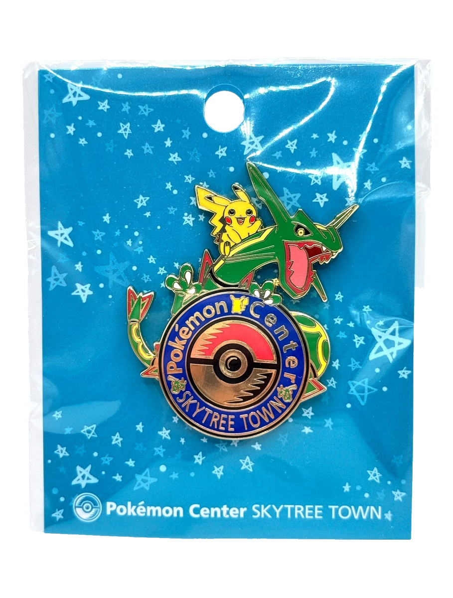 Pin pokemon center de skytree exclusivo de Pikachu y Rayquaza