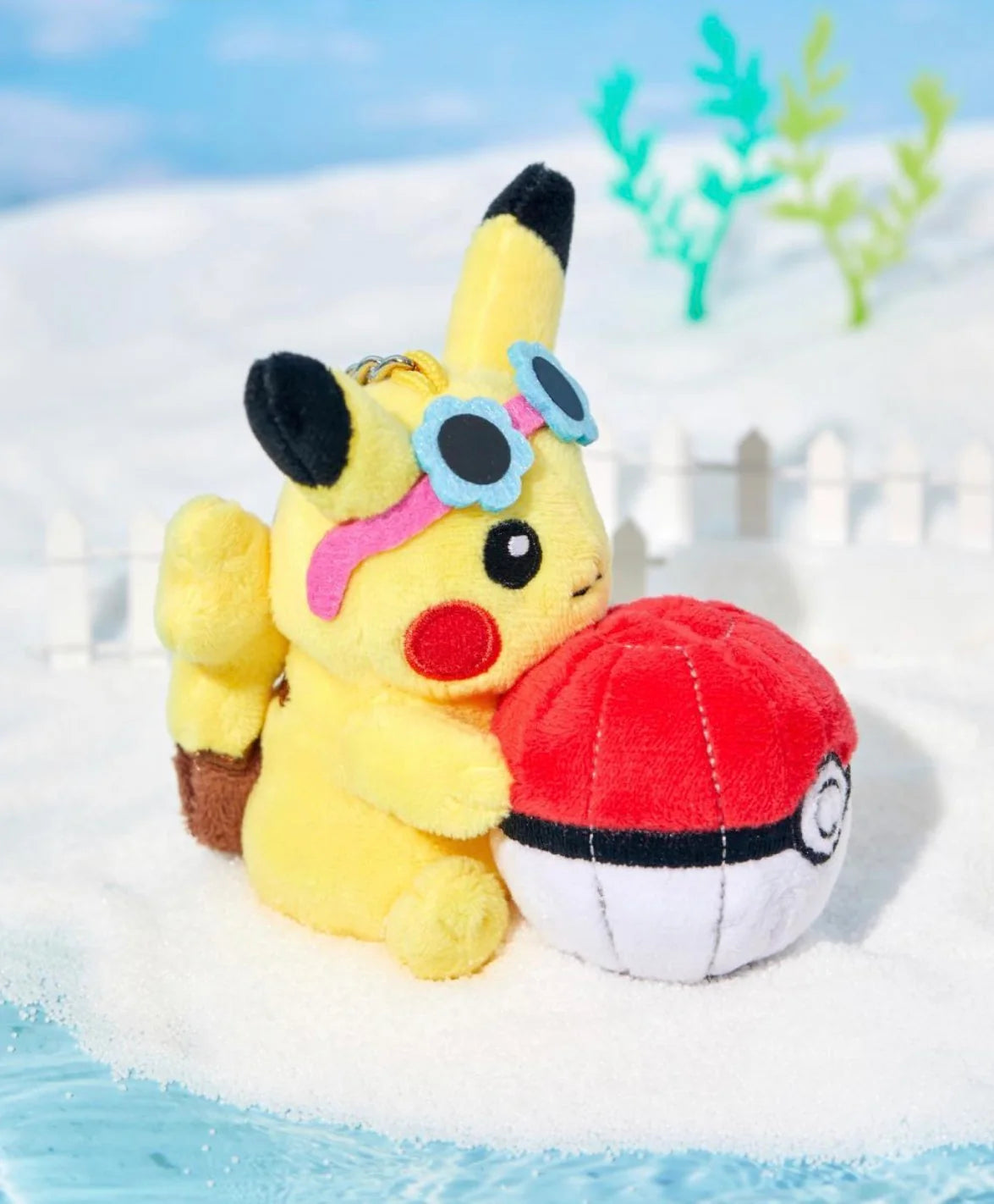 Llavero Pikachu con gafas y poke ball  edición limitada con Olive Young