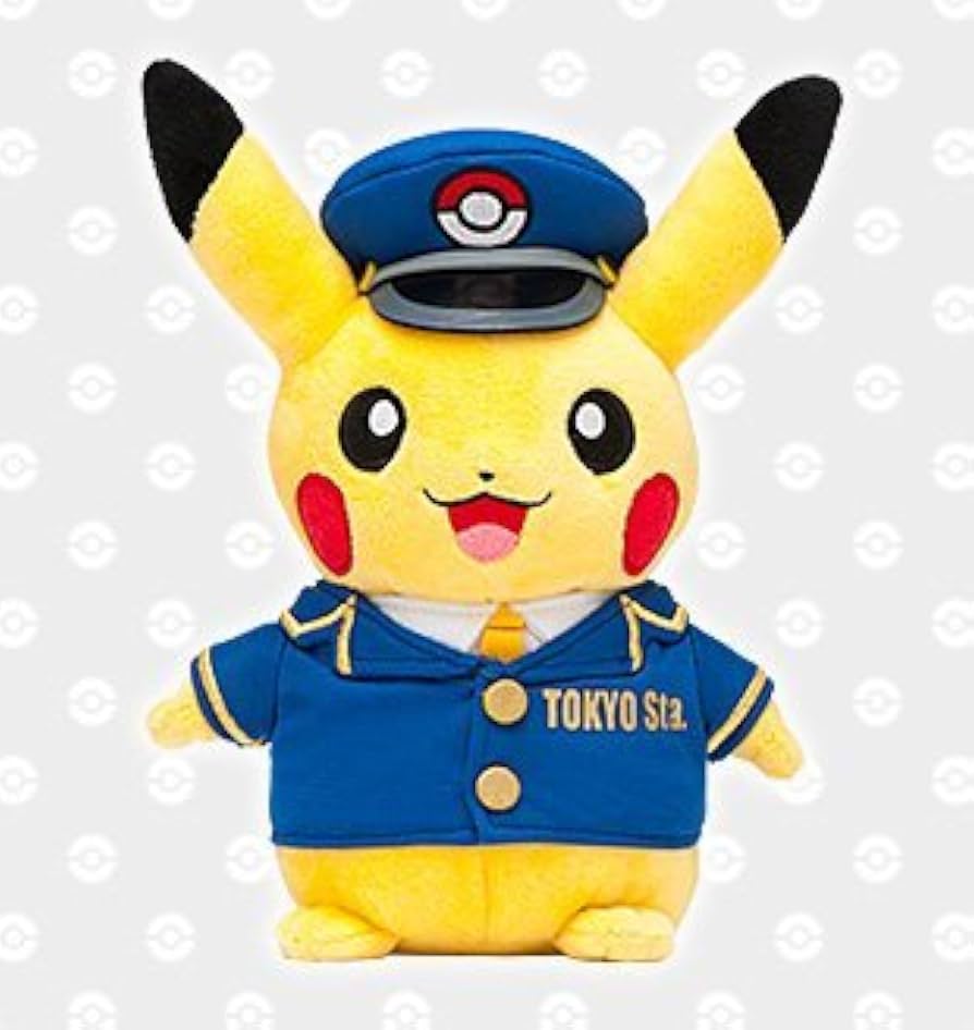 Peluche Pikachu piloto exclusivo de Pokemon center de la Tokyo station