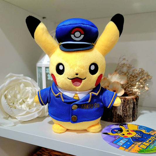 Peluche Pikachu piloto exclusivo de Pokemon center de la Tokyo station