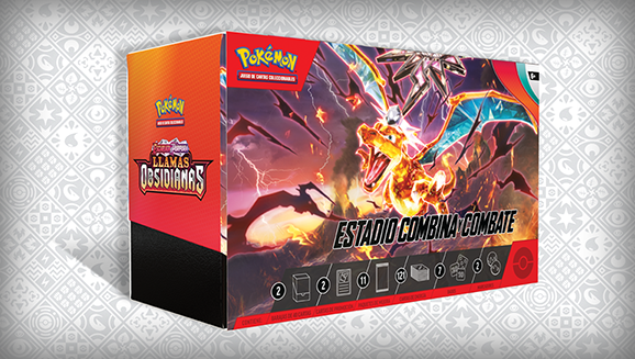 Estadio Combina y Combate de Escarlata y Púrpura-Llamas Obsidianas de JCC Pokémon