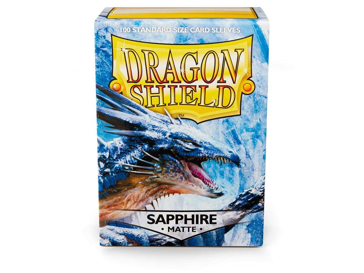 Sleeves matte dragon shield color sapphire