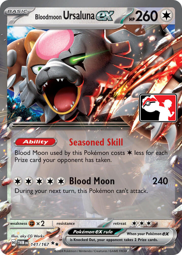 Bloodmoon Ursaluna ex - Prize Pack Series Cards