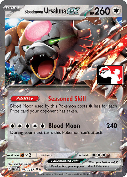 Bloodmoon Ursaluna ex - Prize Pack Series Cards