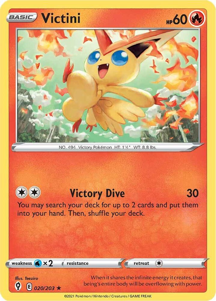 Victini - Evolving Skies Holo Rare 020/203