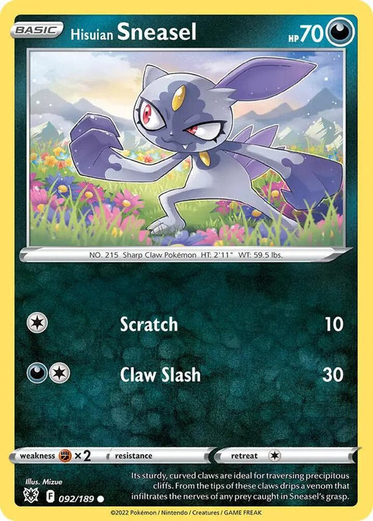 Hisuian Sneasel - 092/189 (Cosmos Holo) - astral Radiance