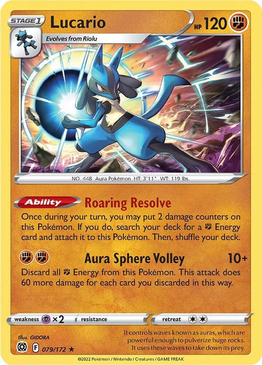 Lucario - 079/172 - Brillant Stars  holofoil