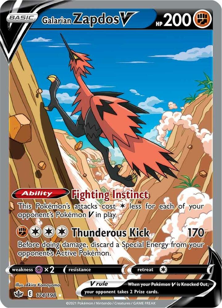 Galarian Zapdos V (Alternate Full Art) - SWSH06: Chilling Reign (SWSH06)
