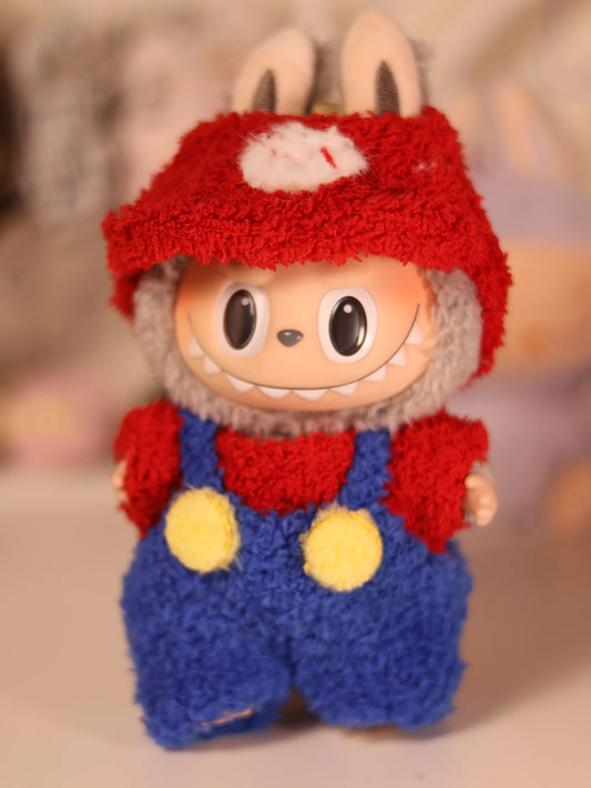 Traje de Mario bros para labubu 🔴🟡