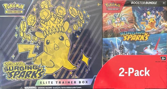 Costco Pokemon Surging Sparks 2-Pack Trainer Box and Booster Bundle - Miscellaneous Cards & Products (MCAP)