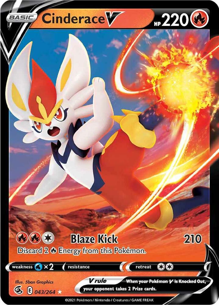 Cinderace V (43) - SWSH08: Fusion Strike (SWSH08)