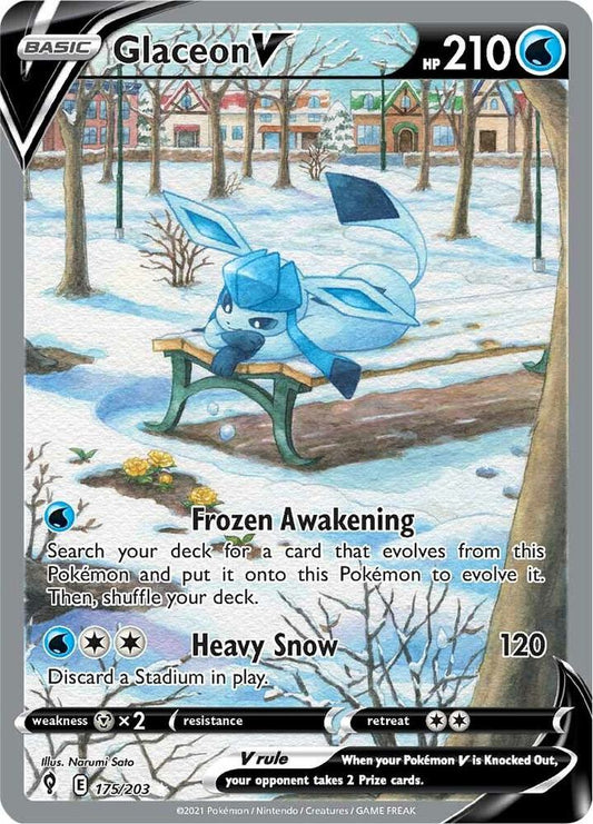 Glaceon V (Alternate Full Art) - SWSH07: Evolving Skies (SWSH07)LP