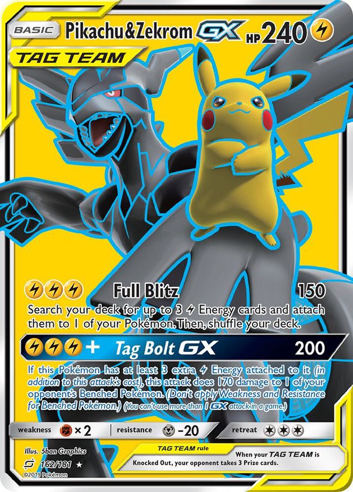 Pikachu & Zekrom GX (Full Art) - SM - Team Up (SM9)