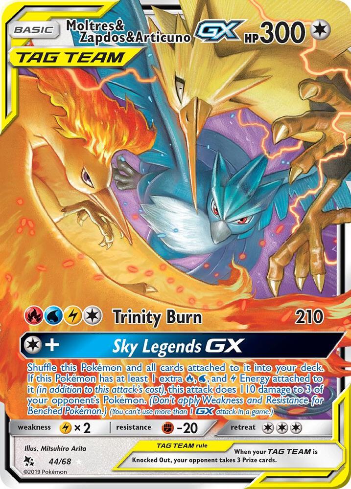Moltres & Zapdos & Articuno GX - Hidden Fates (HIF) MP